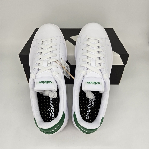 New adidas Advantage Cloud White Green Men\'s Tennis Shoes Size 12 main image 8